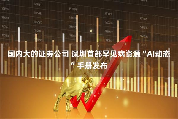 国内大的证券公司 深圳首部罕见病资源“AI动态”手册发布